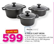 Mainstays 6 Piece Cast Iron Pot Set
