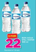 Bon Aqua Still Water-3x500ml