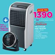 Sunbeam Air Cooler & Heater Free 20cm Desk Fan