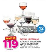Royal Leerdam 12 Pack Balloon Wine Glass Set-Per Pack