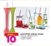 Assorted Drink Ware-Each