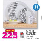Always Home 16 Piece Dinnerset Freehand Design