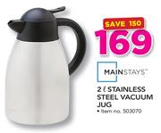 Mainstays 2Ltr Stainless Steel Vacuum Jug
