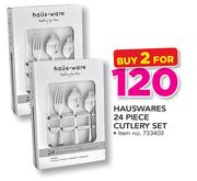 Hauswares 24 Piece Cutlery Set-For 2
