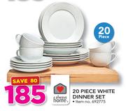 Always Home 20 Piece White Dinner Set