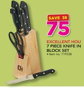 Excellent Hou 7 Piece Knife In Block Set