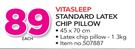 Vitasleep Standard Latex Chip Pillow 45 x 70cm