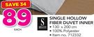 Sheraton Single Hollow Fibre Duvet Inner