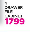 Toolroom 4 Drawer File Cabinet