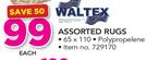 Waltex Assorted Rugs-65 x 110 Each
