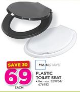 Mainstays Plastic Toilet Seat-Each