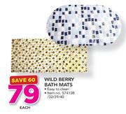 Wild Berry Bath Mats-Each