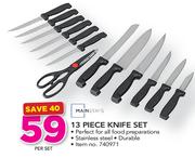 Mainstays 13 Piece Knife Set-Per Set