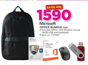Microsoft Office Bundle 365 Includes Office 365 McAfee Mouse 16GB USB & Backpack