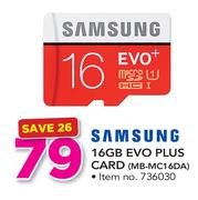 Samsung 16GB Evo Plus Card MB-MC16DA