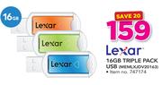 Lexar 16GB Triple Pack USB MEMLXJDV20163