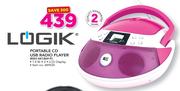 Logik Portable CD USB Radio Player RSH-441869-P