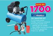 Tradeair 24Ltr Master Kit Includes Parafin & Gravity Gun, Air Duster Tyre Inflator & Air Line Hose