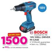 Bosch 18V Drill Driver In Case