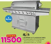 Alva 6 Burner Le Classique BBQ