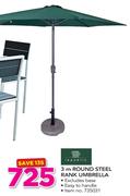 Republic 3m Round Steel Rank Umbrella