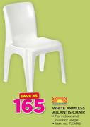 Goldsun White Armless Atlantis Chair
