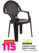 Antracite Ebony High Back Chair