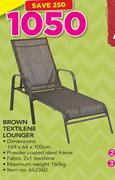 Out&About Brown Textilene Lounger