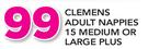 Clemens Adult Nappies 15 Medium Or Large Plus