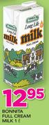 Bonnita Full Cream Milk-1Ltr