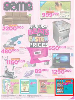 Game Uganda : Nobody Beats Our Easter Prices (30 Mar - 12 Apr 2017), page 1