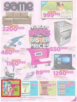 Game Uganda : Nobody Beats Our Easter Prices (30 Mar - 12 Apr 2017), page 1