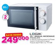 Logik 20Ltr Manual Microwave P70H20L-SEW