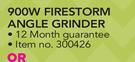 Black & Decker 900W Firestorm Angle Grinder