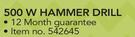 Black & Decker 500W Hammer Drill