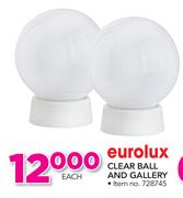Eurolux Clear Ball And Gallery-Each
