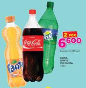 Coke, Sprite Or Fanta-2x1.5Ltr