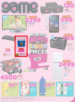 Game Zambia : Nobody Beats Our Easter Prices (13 Apr - 25 Apr 2017), page 1