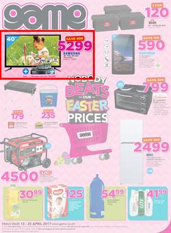 Game Zambia : Nobody Beats Our Easter Prices (13 Apr - 25 Apr 2017), page 1