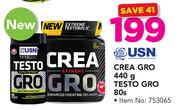 USN Crea Gro-440g Testo Gro-80's