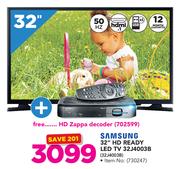 Samsung 32" HD Ready LED TV 32J4003B Plus DSTV HD Zappa Decoder