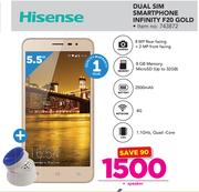 Hisense Dual Sim Smartphone Infinity F20 Gold Plus Speaker