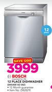 Bosch 12 Place Dishwasher SMS40E18Z 08Z