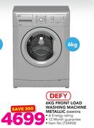 Defy 6Kg Front Load Washing Machine Metallic DAW374