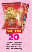 Fatti's & Moni's Macaroni Or Spaghetti-500g