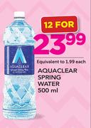 Aqua Clear Spring Water-12 x 500ml