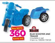 Big Jim Blue Scooter & Trailer
