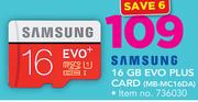 Samsung 16GB Evo Plus Card MB-MC16DA