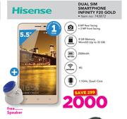 Hisense Dual Sim Smartphone Infinity F20 Gold Plus Speaker