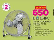 Logik 45cm Floor Fan FE-45C